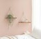 Macrame Hanging Shelves — Set of 2 Boho Rustic Wood Floating Shelves with Woven Rope, Wall Decor for Bedroom, Bathroom, Living Room, Nursery, or Dorm, Perfect for Hanging Plants, Photos, or Small Displays
